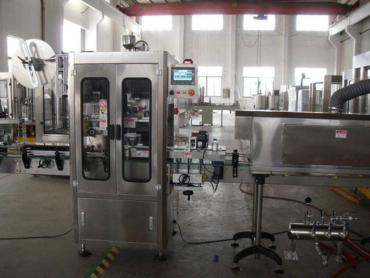 Embaladora del piso de la botella del encogimiento de la empaquetadora del lacre automático de la manga, función multi