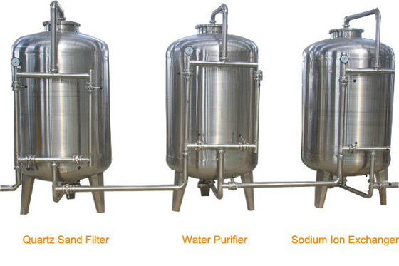 Equipo del tratamiento del agua potable del RO del acero inoxidable para la línea de relleno del agua
